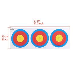 10/20 pçs papéis de alvo de tiro com arco 23*67cm 18m papel colado duplo ajuste arco composto treinamento competição tiro alvo acessório - Image 2