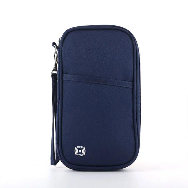 Bolsa Porta-Passaporte Familiar com Bloqueio RFID, Carteira de Viagem Organizadora de Documentos e Cartões