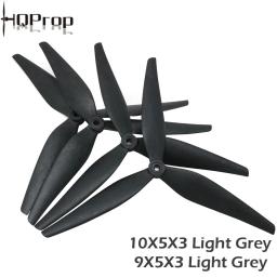 Hélice hqprop de 2 pares, 10x5x3 9x5x3 1050 9050 10 polegadas 9 polegadas 3 lâminas, hélice de nylon reforçada com carbono preto para drone rc fpv - Image 1