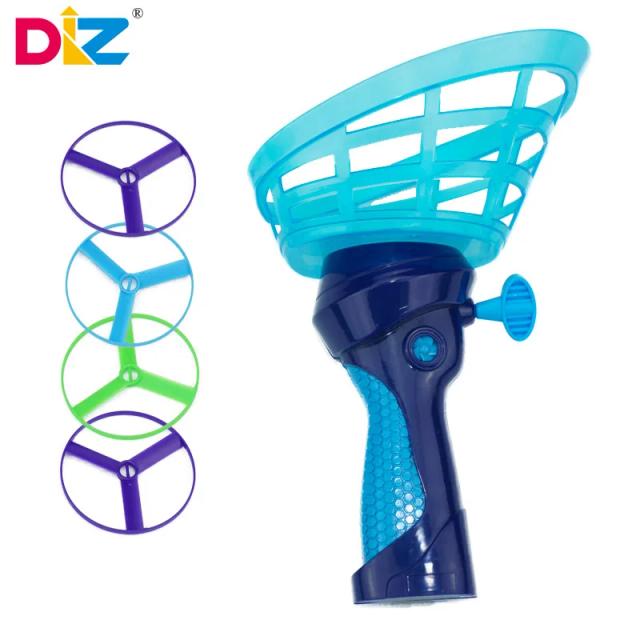 Disco Voador Lançador de Disco Brinquedo Infantil Voador Puxar Corda UFO Jogo de Arremesso e Captura Esporte ao Ar Livre Hélice Brinquedo para Meninos e Meninas