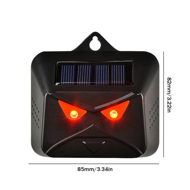 Repelente Solar Ultrassônico para Animais e Pragas - Dupla Ação LED e Sensor de Movimento