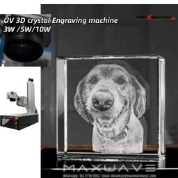 Máquina de gravação 3D de cristal, gravador de máquina de marcação a laser UV para plástico, metal, vidro, madeira, couro, preço de fábrica de papel - Image 1