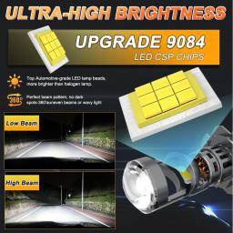 Lâmpada de Farol LED H4 H7 com Lente Projetora 5.500.000LM, Luz LED Canbus de Alta Potência para Upgrade Automotivo, Mini Farol de Carro - Image 2