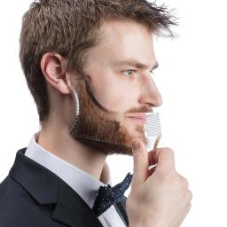Régua de modelagem de barba masculina, modelo de estilo, pente, modelos de guarnição, régua, ferramenta de beleza para aparar cabelo, bigode, barbeiro, 1 peça - Image 3