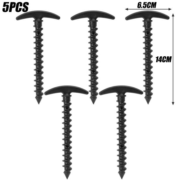 Estacas de Âncora para Barraca de Acampamento em Plástico de Alta Resistência - Kit com 5 ou 10 Peças