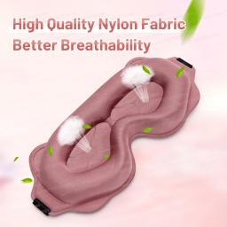 Máscara de sono 3d, auxílio para dormir, venda bloqueada, luz portátil, espuma de memória macia, máscara facial, conforto, design de três dimensões - Image 6