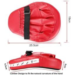 1/2 pçs boxe curvado mão alvo almofada de boxe luvas ginásio treinamento kickboxing exercício saco de boxe couro do plutônio muay thai taekwondo - Image 3