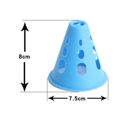 10pc marcação treinamento estrada cone solução de controle tráfego para treinamento de futebol e estádio engrossado à prova vento patinação pilha - Image 2