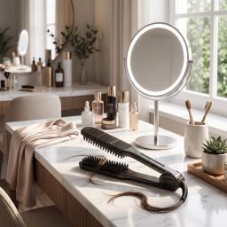 Pro alisador de cabeleireiro escova de cabelo de náilon alisamento escovas duplas v forma pente braçadeira ferramentas estilo escova - Image 3