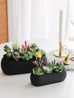 2/5/10 pçs plantas suculentas artificiais duplo reunido suculentas realista texturizado cactus mini falso suculentas decoração de plantas falsas - Image 4