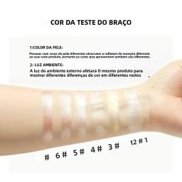 Iluminador à Prova d'Água de Longa Duração com Brilho Fino, Efeito Natural e Brilhante, Realça o Contorno e Modifica o Rosto - Image 5
