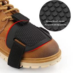 Protetor de Bota Antiderrapante de Borracha para Moto, Almofada Protetora de Câmbio Ajustável, Acessório para Pilotagem de Moto - Image 2