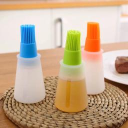 Dispensador de óleo de cozimento de cozinha de grau alimentício resistente ao calor de silicone com escova pequena ferramentas de cozimento de cozinha - Image 4