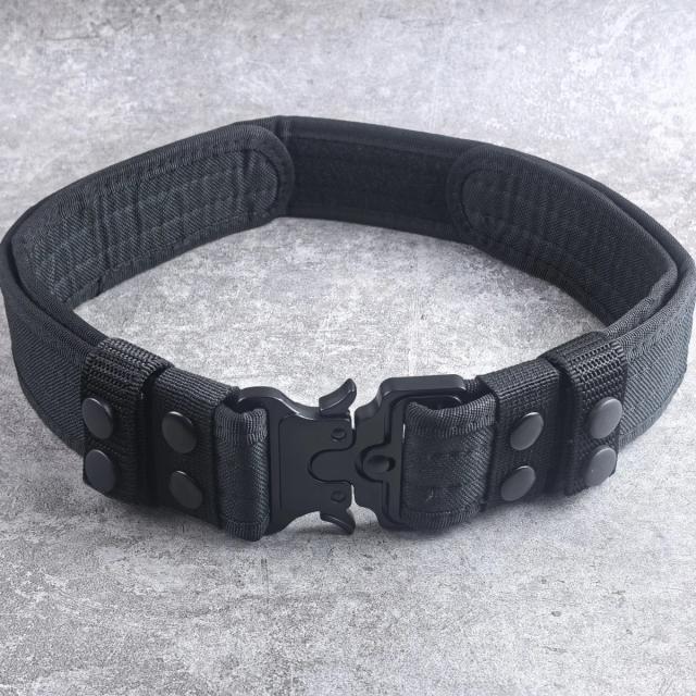 Cinto Tático Militar de Metal e Velcro para Montanhismo e Treinamento - 130cm