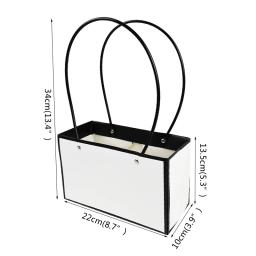 Caixa de flores portátil à prova d'água, saco de presente prático, bolsa kraft, casamento, rosa, festa, caixa de presente, embalagem para doces, bolo, aniversário - Image 5