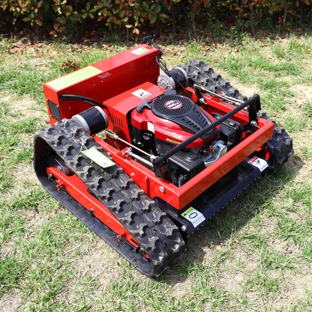 Cortador de relva robótico, motor a diesel, máquina para cortar relva, uso agrícola, esteiras de borracha, controlo remoto. - Image 1