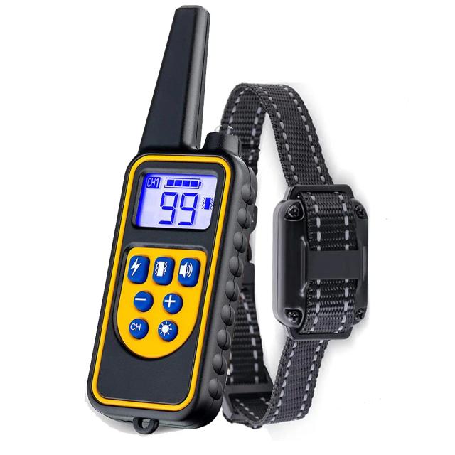 Coleira de treinamento para cães, coleira à prova d'água para latidos, controle remoto, recarregável, dispositivo antilatido, todos os tamanhos, cães elétricos