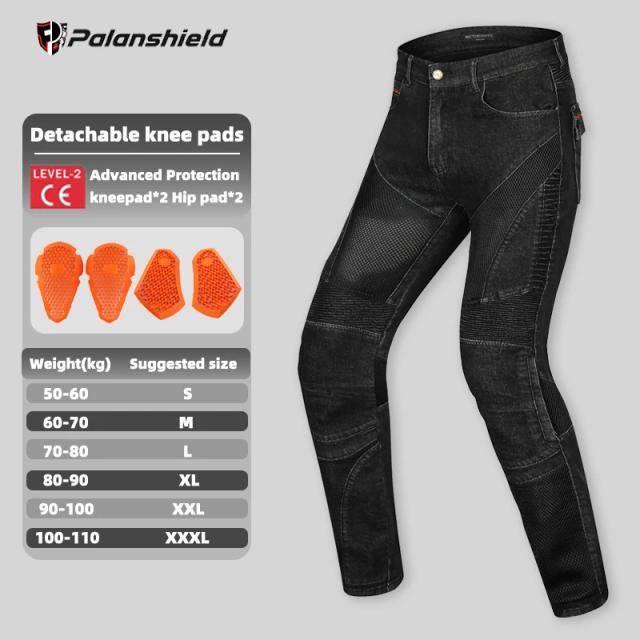 Calças de Motociclismo Masculinas Verão Rede Respirável para Motocross Ciclismo com Proteção