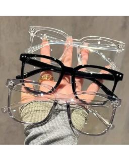 Óculos Unissex com Armação Quadrada e Bloqueio de Luz Azul - Estilo Universitário Elegante, Óculos Ópticos que Valorizam o Rosto - Image 1