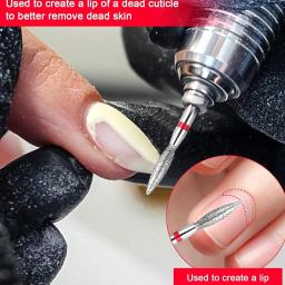 Conjunto de brocas de diamante para unhas de segurança profissional, brocas de cutícula de carboneto de 3/32 polegadas para manicure elétrica e pedicure, 30 peças - Image 3