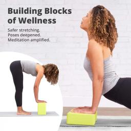 Conjunto de 2 blocos de ioga – feitos de espuma de alta densidade, leves, de suporte e sem odores – Equipamento de ioga essencial para mulheres, academia - Image 5