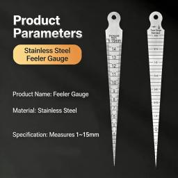 1 unidade de calibrador de folgas cônico de alta precisão com sensor em forma de cunha para aberturas de 0-15mm - Image 4