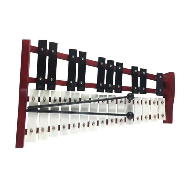 Glockenspiel Xilofone Profissional 25 Notas Madeira Metal