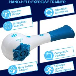 Treinador de respiração resistência ajustável portátil ferramenta de treinamento de expansão pulmonar aumentar a capacidade pulmonar correndo exercitador abdominal - Image 2