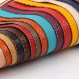 Material de couro de peça inteira macia colorida, tecido de couro de sofá de camada superior, couro genuíno, couro de vaca real, bolsa macia diy c - Image 1