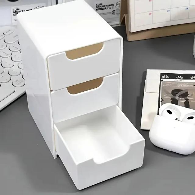 Organizador de Cosméticos 3 Camadas com Gavetas para Bancada e Escritório