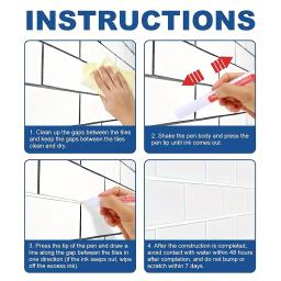 1pc à prova dwaterproof água telha marcador grout caneta parede costura caneta para telhas piso banheiro descontaminação costura ferramentas de reparo, para hotel - Image 4