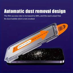 5pcs HD Protetores de tela de vidro temperado para iPhone 17 16 Pro Max XR XS 15 14 11 12 13 mini Instalação sem poeira à prova de arranhões - Image 3