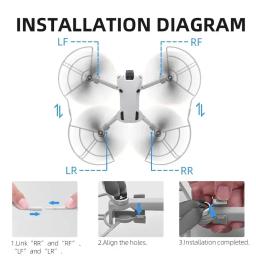 Brdrc hélice guarda para dji mini 4 pro drone hélices de liberação rápida protetor adereços asas lâminas paddle gaiola capa acessório - Image 6