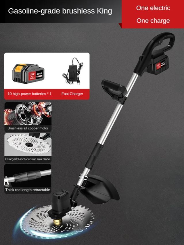Cordless Lawn Mower Grass Trimmer com Bateria Recarregável
