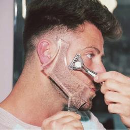 Régua de modelagem de barba masculina, modelo de estilo, pente, modelos de guarnição, régua, ferramenta de beleza para aparar cabelo, bigode, barbeiro, 1 peça - Image 4