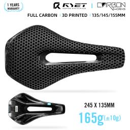 Ryet 3d impresso selim de bicicleta de carbono completo 245mm * 135/145/155mm selim de bicicleta para mtb cascalho assento de bicicleta de estrada peças - Image 3