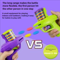 Crianças jogo ao ar livre disco de espuma arma brinquedo disco voador tiro lançador arma dupla pai-filho interativo crianças brinquedo - Image 5