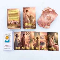 Conjunto de cartas de tarô vitorianas rosa, 78 peças, 13x8 cm, design romântico e elegante, inclui instruções em papel, perfeito para iniciantes - Image 4