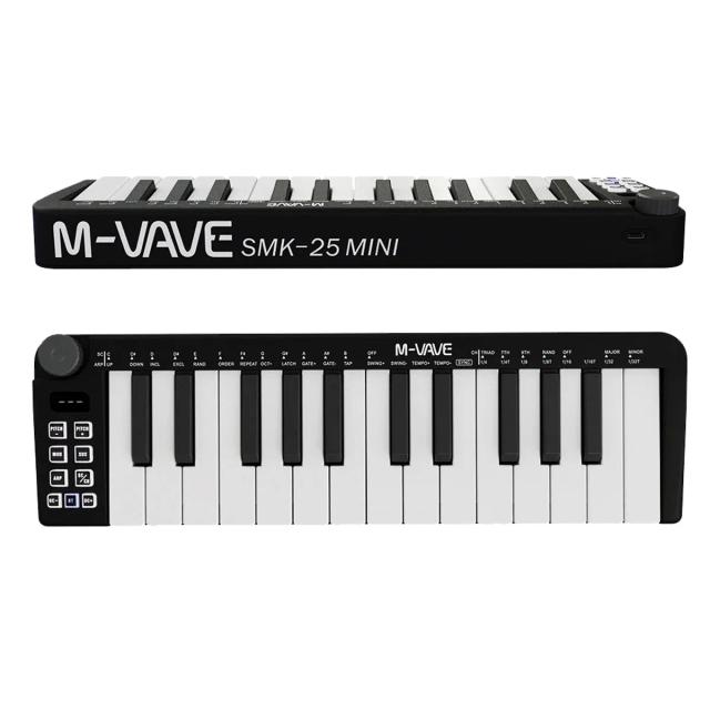 M-VAVE Controlador Teclado MIDI Portátil SMK-25 Mini 25 Teclas