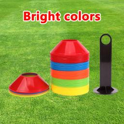 Conjunto de 10 Cones para Treinamento de Futebol Infantil, Cones de Disco Profissionais para Exercícios de Agilidade, Obstáculos para Treinamento Esportivo - Image 1
