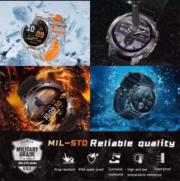 Forerunner 570 gps relógio inteligente 3atm à prova dwaterproof água tela amoled multi-banda gnss bússola altímetro lanterna esportes smartwatch masculino - Image 4