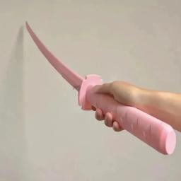 3d impresso gravidade em linha reta para fora telescópica samurai alívio do estresse brinquedos extensíveis cos adereços criativo dobrável katana presentes engraçados - Image 4