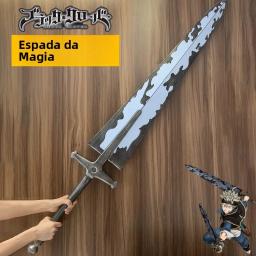 Espada Demoníaca Asta Trevo de Cinco Folhas Preta, Modelo de Borracha Grande, Arma de Brinquedo, Adereço de Cosplay, Acessóri... - Image 1