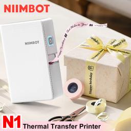 Impressora de Etiquetas Térmicas Niimbot N1 Mini B18 com Fita e Papéis PET para Joalherias, Cabos e Cosméticos - Image 1