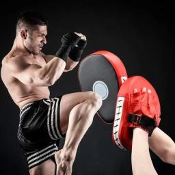1/2 pçs boxe curvado mão alvo almofada de boxe luvas ginásio treinamento kickboxing exercício saco de boxe couro do plutônio muay thai taekwondo - Image 6