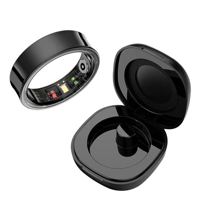 R09 anel inteligente masculino feminino com caso de carregamento freqüência cardíaca oxigênio no sangue 5atm à prova dwaterproof água smartwatch para xiaomi samsung android ios