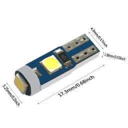 10 Lâmpadas LED Canbus T5 W3W W1.2W PC74 B8.5 Novas para Carro e Moto, Luz Indicadora de Aviso para Painel e Instrumentos - Image 3