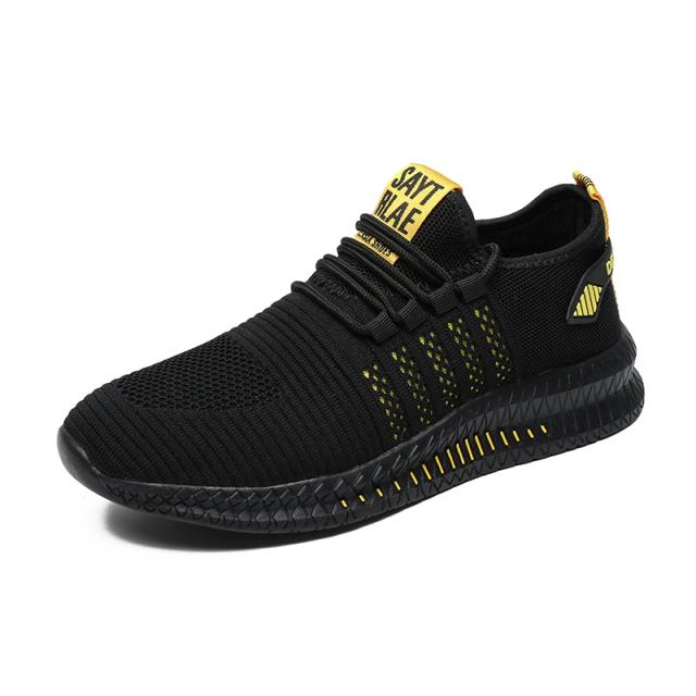 Tênis Esportivos Masculinos Respiráveis, Sneakers de Moda Leves, Calçados Casuais para Caminhada ao Ar Livre, Tamanhos Grandes