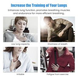 Dispositivo de exercício respiratório para uso doméstico para pulmões, dispositivo exercitador de pulmão com medição de volume ajustável (300 cc/seg - 1600 cc/seg) - Image 3
