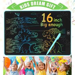 Quadro de Desenho LCD Grande de 16 Polegadas, Tablet de Escrita, Quadro Mágico Digital, Ferramentas de Arte, Brinquedos Educativos para Crianças, Presente - Image 2